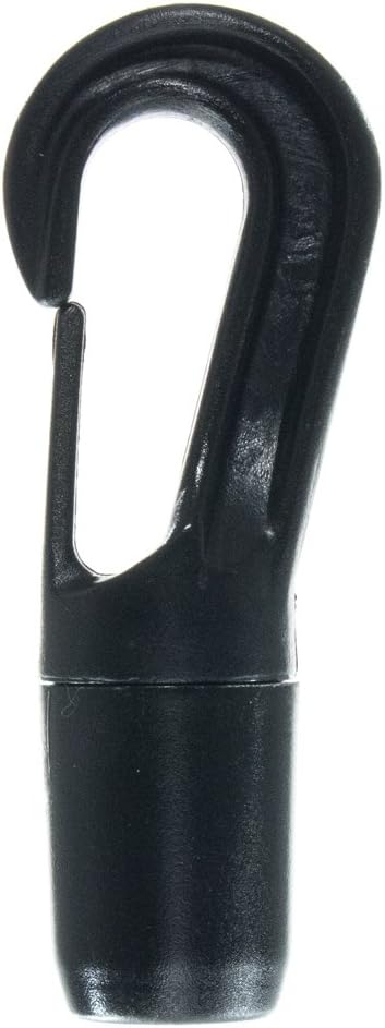 Paracord Planet Black Shock Bungie Cord Hook - for use with Resistance Bands, Small Shock Cord and More