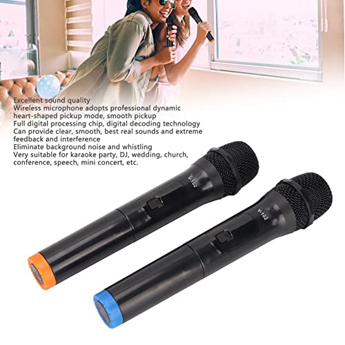 Microfone Bluetooth sem fio, microfone profissional de karaokê com receptor recarregável, microfone