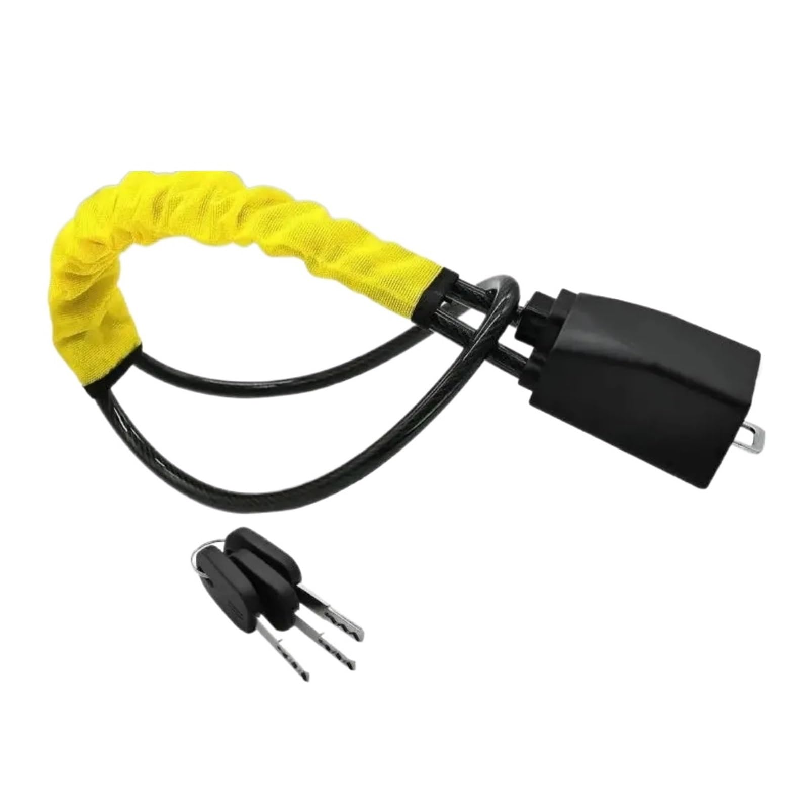 Cvndts One Color Steering Wheel Lock Yellow Seat Belt Lock Steering Wheel Car Security Anti-Theft Device Seat Belt Lock