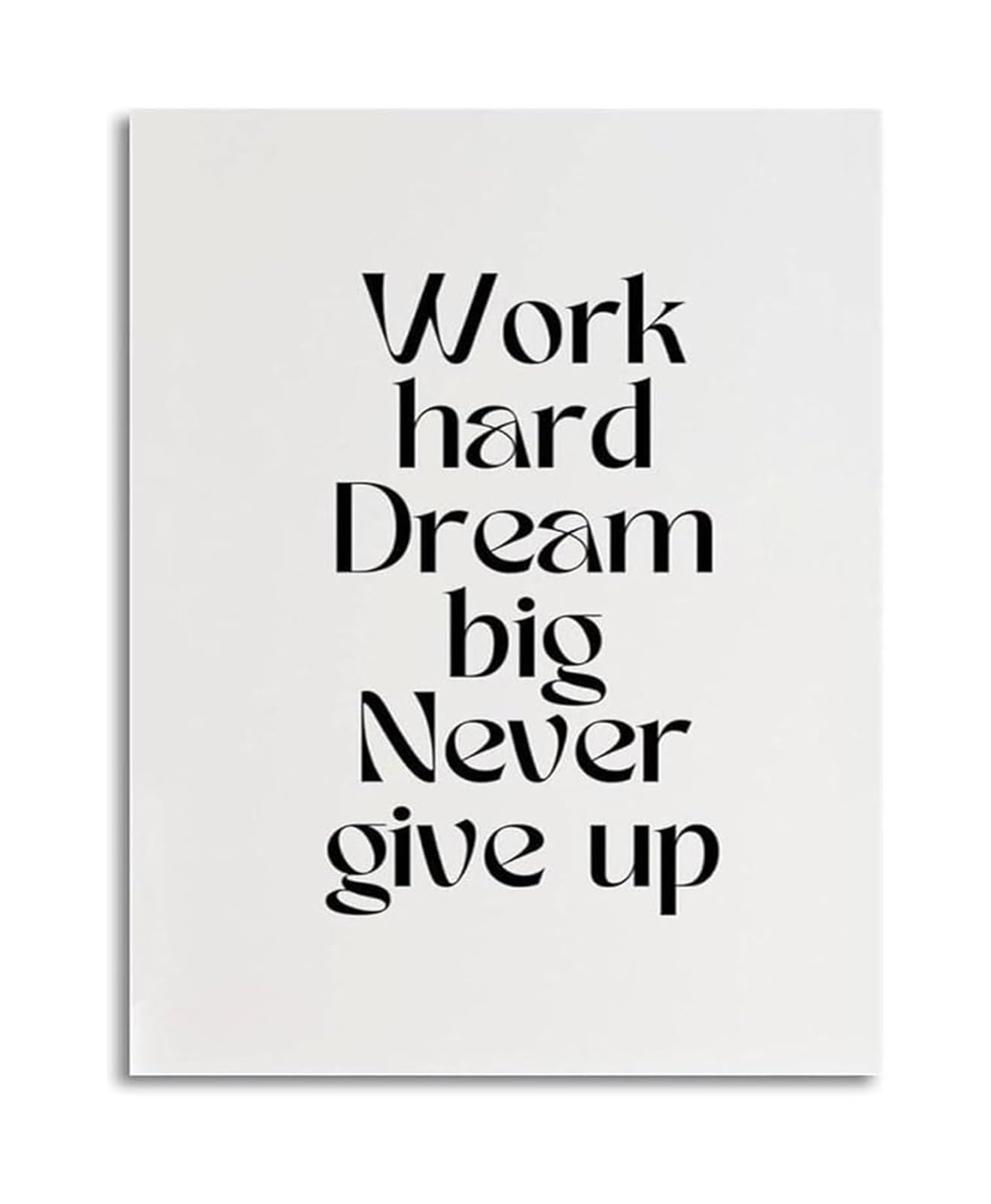 NWPNLXEA Minimalist Office Wall-Art Inspirational Motivational Quotes Canvas Print Sayings for Conference Room Decor Unframed,08x12inch(20x30cm)