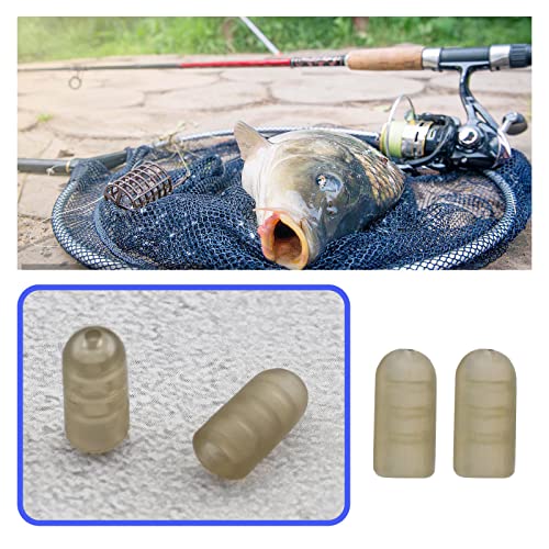 YINETTECH 50PCS Fishing Side Puller Beads 12x6mm Large Size for Elastics 12 to 18 Cylindrical Silicone Beads Carp Fishing Accessories - Image 4