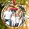 Bemaystar Personalized Christmas Ornaments with Photo Text - Crystal Custom Ornaments for Christmas Tree, Photo Ornament, Christmas Tree Decor, Xmas Gifts for Mom, Dad, Kids, Pets, Friends, Lovers