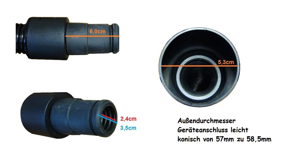 Tubo di ricambio per tubo di aspirazione, 3,5 m, 3,5 m, Kallefornia K659, adatto per protool Protool VCP 360 E