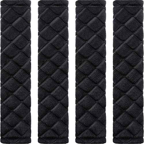 Tatuo 4 Pack Seat Belt Cover Extra Long Seat Belt Pads for Car Soft Comfort Shoulder Strap Covers Harness Pads Helps Protect Your Neck and Shoulder(11.8 Inch Black)