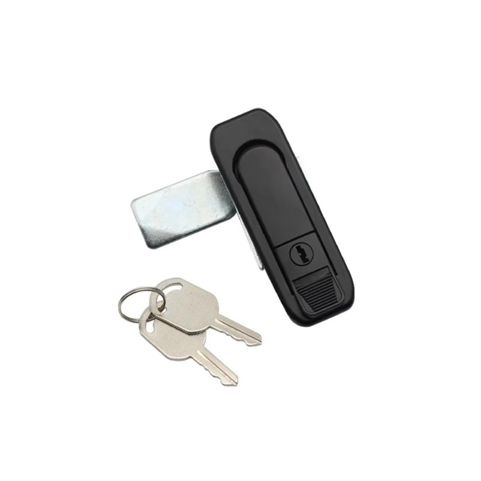 Sxolcoufoh Black No Lock Electrical Cabinets Zinc Alloy Rotating Flat Locks 1Pcs(Black No Lock)