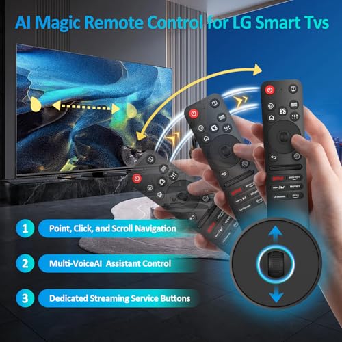 Image of MR25GA AI Magic Remote for All 2022-2025 LG TVs-with Voice Pointer & Alexa, Compatible with OLED /QNED /UHD /LED /LCD Smart TVs