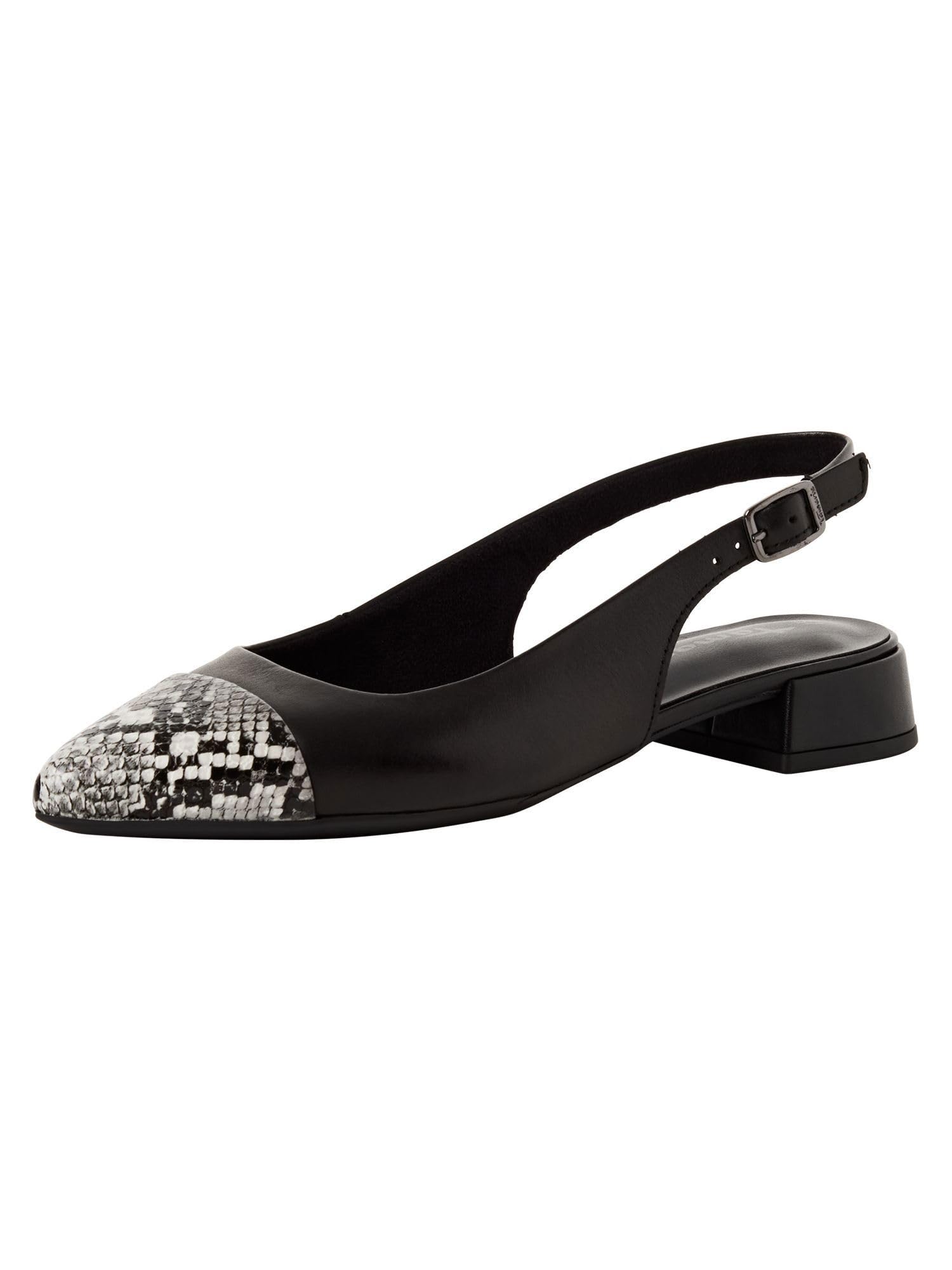 Tamaris Women's slingback pump with block heel black 6.5 UK