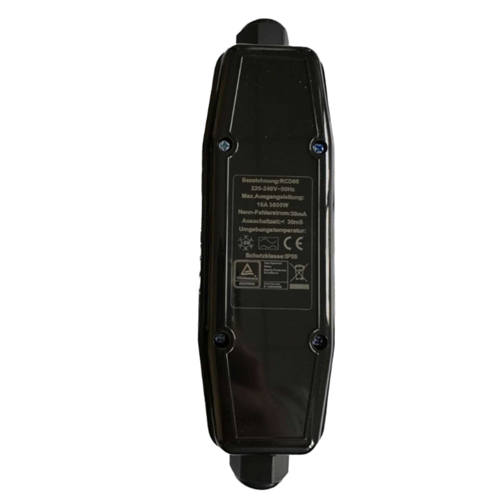 3X Conector RCD en Línea, Interruptor de Seguridad Intermedio PRCD, Protección Descargas Eléctricas en Exteriores, Herramientas Eléctricas.
