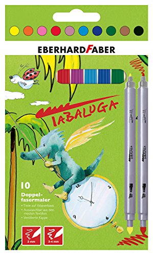 Preisvergleich Produktbild Eberhard Faber 550011 - Doppelfasermaler Tabaluga, 10er Set