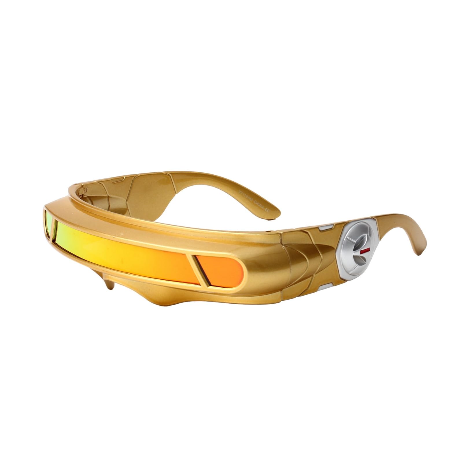matumou Futuristic Cyberpunk Sunglasses, UV400 Sunglasses, Irregular Shape Punk Shades for Beach Party Outdoor Sports