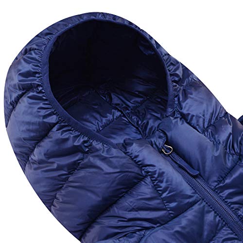 Image of Lesmart Men Down Jacket Puffer Winter Jacket with Hooded Packable Lightweight Windproof Insulated Warm Coat