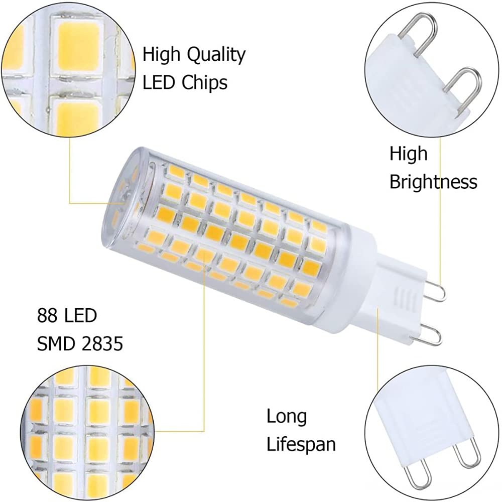 G9 Ceramic Corn Light 9 W 220 V Lampy Żarówki LED Wymień 80 W Lampka halogenowa 900LM 6500K zimna biała reflektor Żyrandole żarówki,Cold white