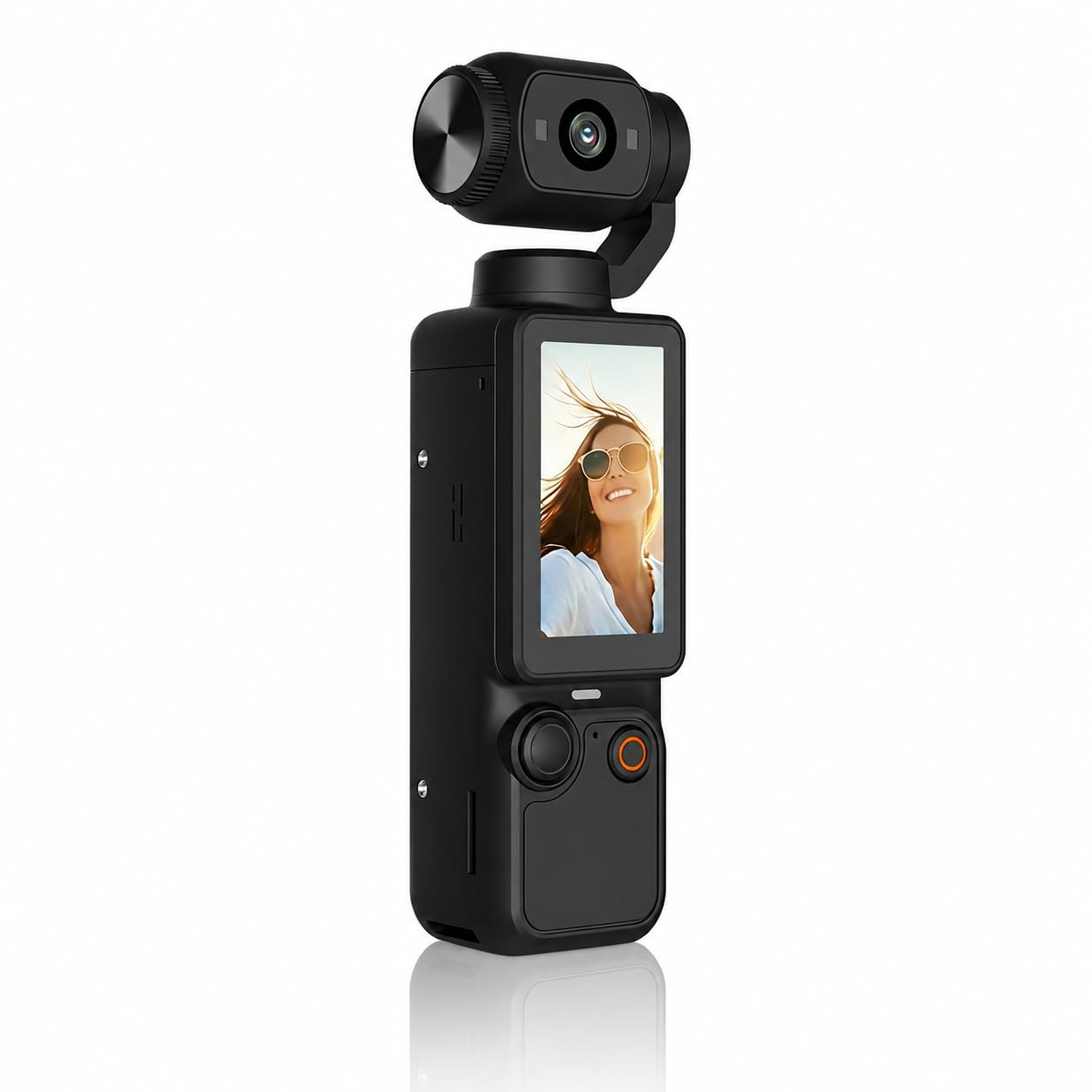4K Pocket Gimbal Camera with 3-Axis Stabilization, Touchscreen Display, Portable Handheld Video Camera for Vlogging, Travel, Content Creation & Social Media 8 GB Memory Card (Black)-picture-21