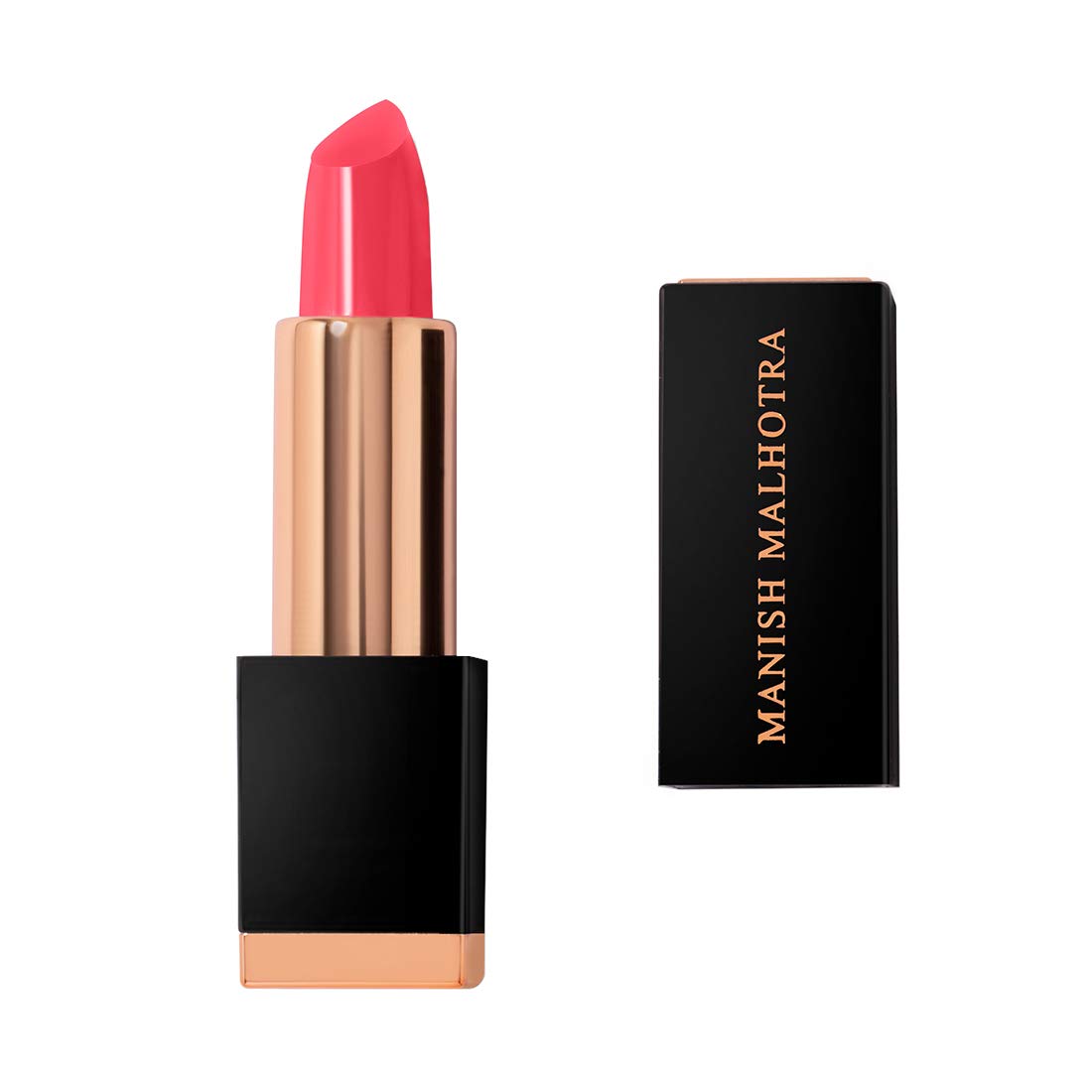 MyGlamm Manish Malhotra Soft Matte Lipstick - Poppy Pink - 4gm | Neon Pink Shade | Long Lasting, Moisturizing & Hydrating Lipstick | Full Coverage | Enriched with Tropical Oil | Exclusively by MyGlamm
