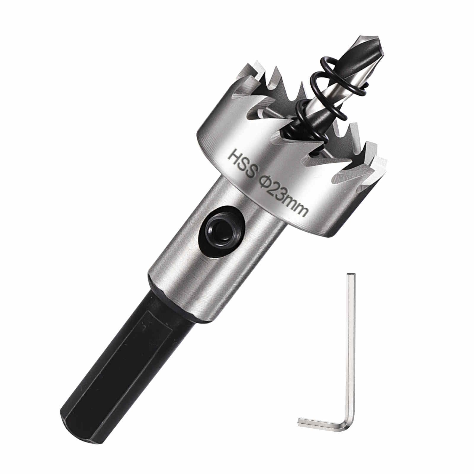 DTGN 29/32" Hole Saw 4341 High Speed Steel - 23mm Hole Cutter - Good for Thin Metal/PVC/Acrylic/Plastic/Wood Board - Silver