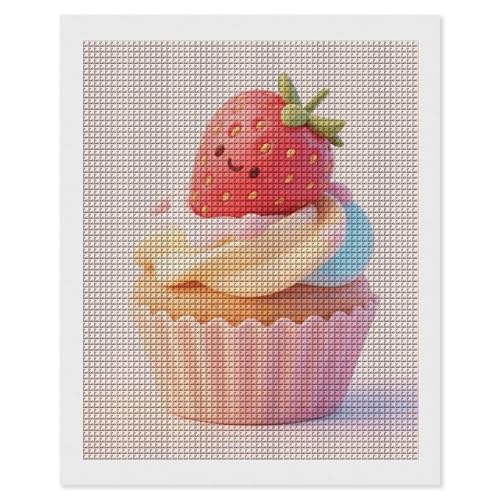 Peinture diamant cupcake 5D pour créer une décoration murale de salon