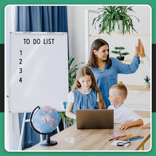 Image of Qilery 32 Sheets 1.5 Inch Letter and Number Stickers Self Adhesive Vinyl Letters Alphabet Stickers Big Font Letters Number Tags for School Classroom Home Mailbox Decor (Black)