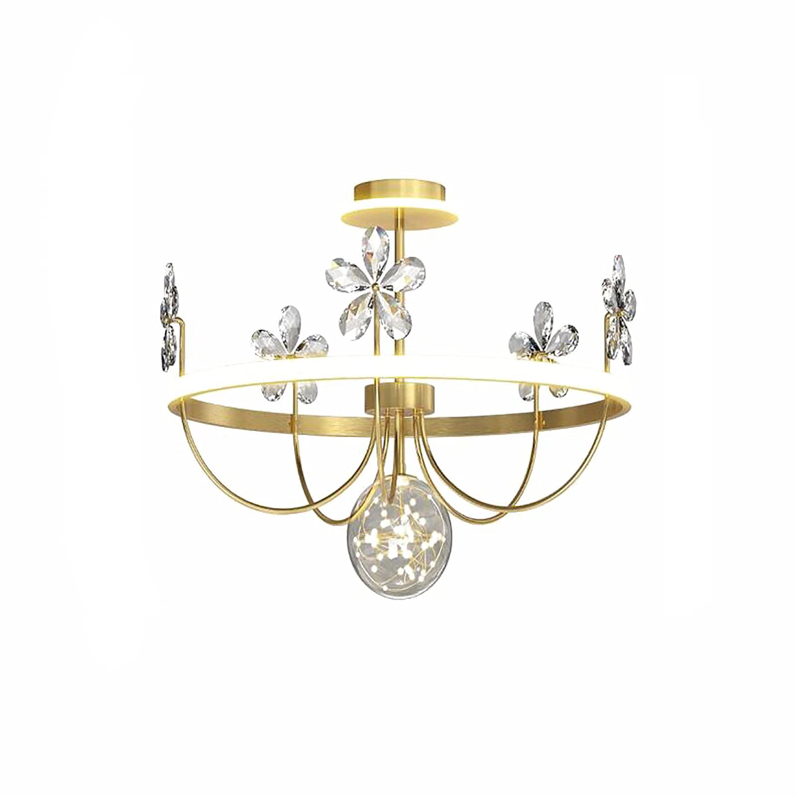 Lustre en cristal boule lumineuse pour une ambiance chaleureuse et cocooning