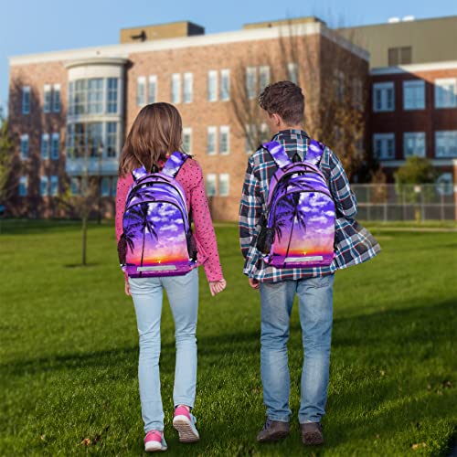 Omfuns Beach Ocean School Backpack For Girl Boy Teen Summer Holiday Student Bookbag For Elementary Primary Junior School Bags College Travel Daypack Laptop Backpack For Men Women #TOP6