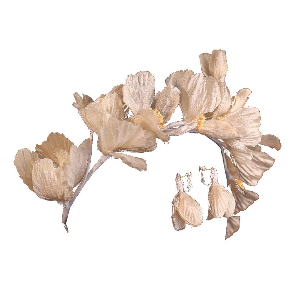 Tocado nupcial hecho a mano JFDBGU diadema floral de estilo mori