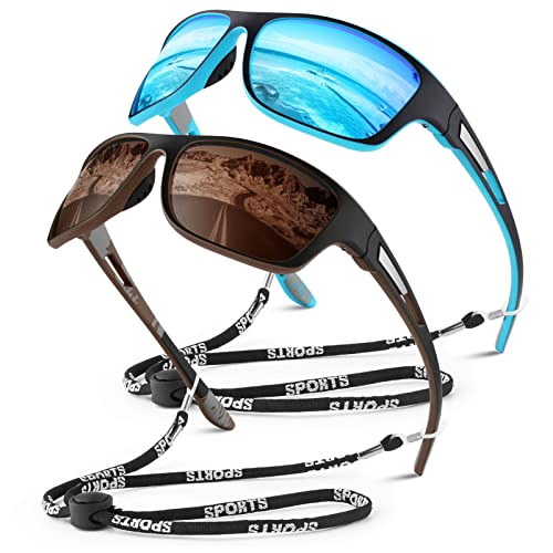 WEAROYO Polarized Sports Sunglasses for Men Women,Fishing Driving Rectangular Goggles UV400 Protection