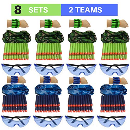 Wishery Nerf Party Supplies Compatible with Nerf Guns, Nerf Fornite. 8 Kids
