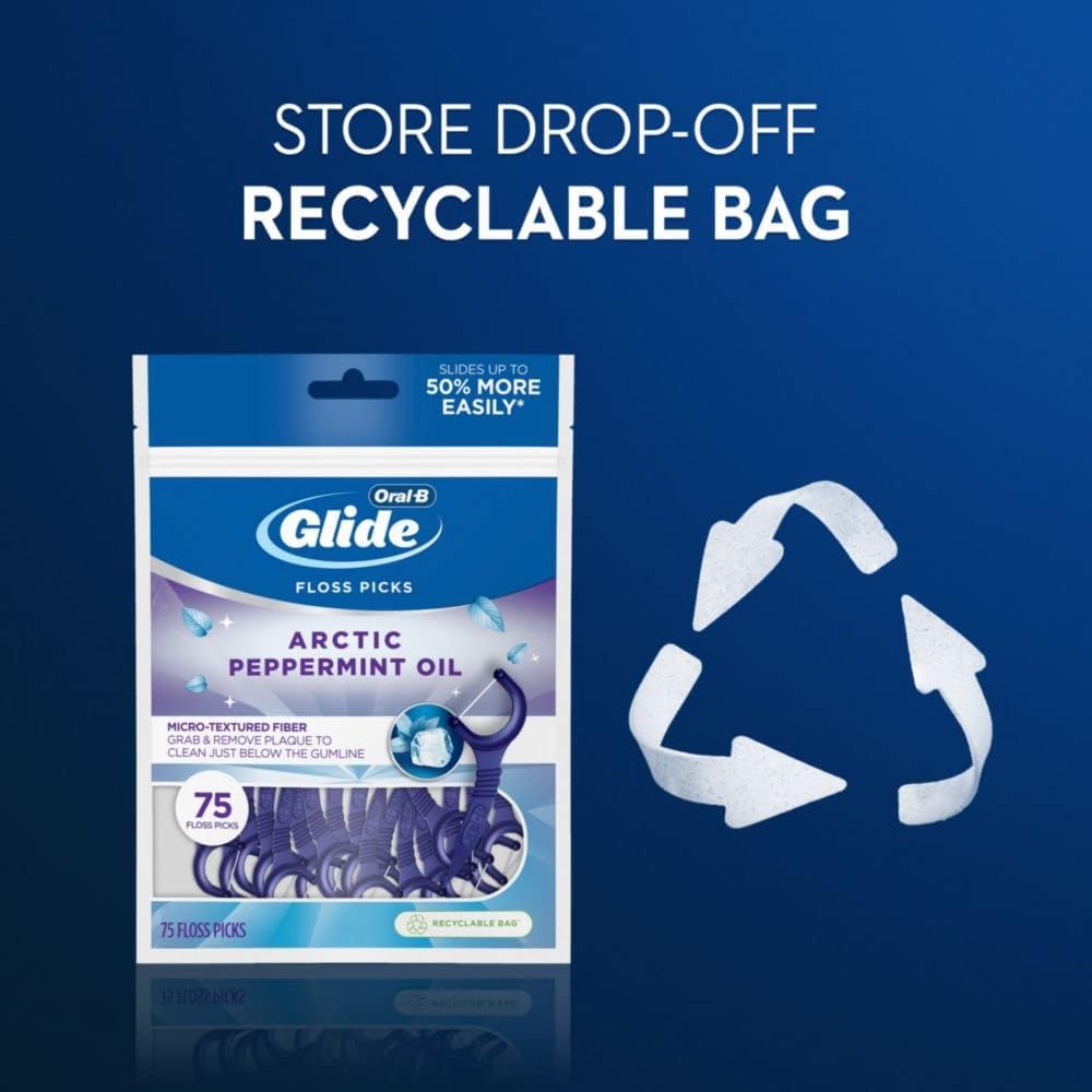 Oral-B Glide 3D White Floss Picks Radiant Mint