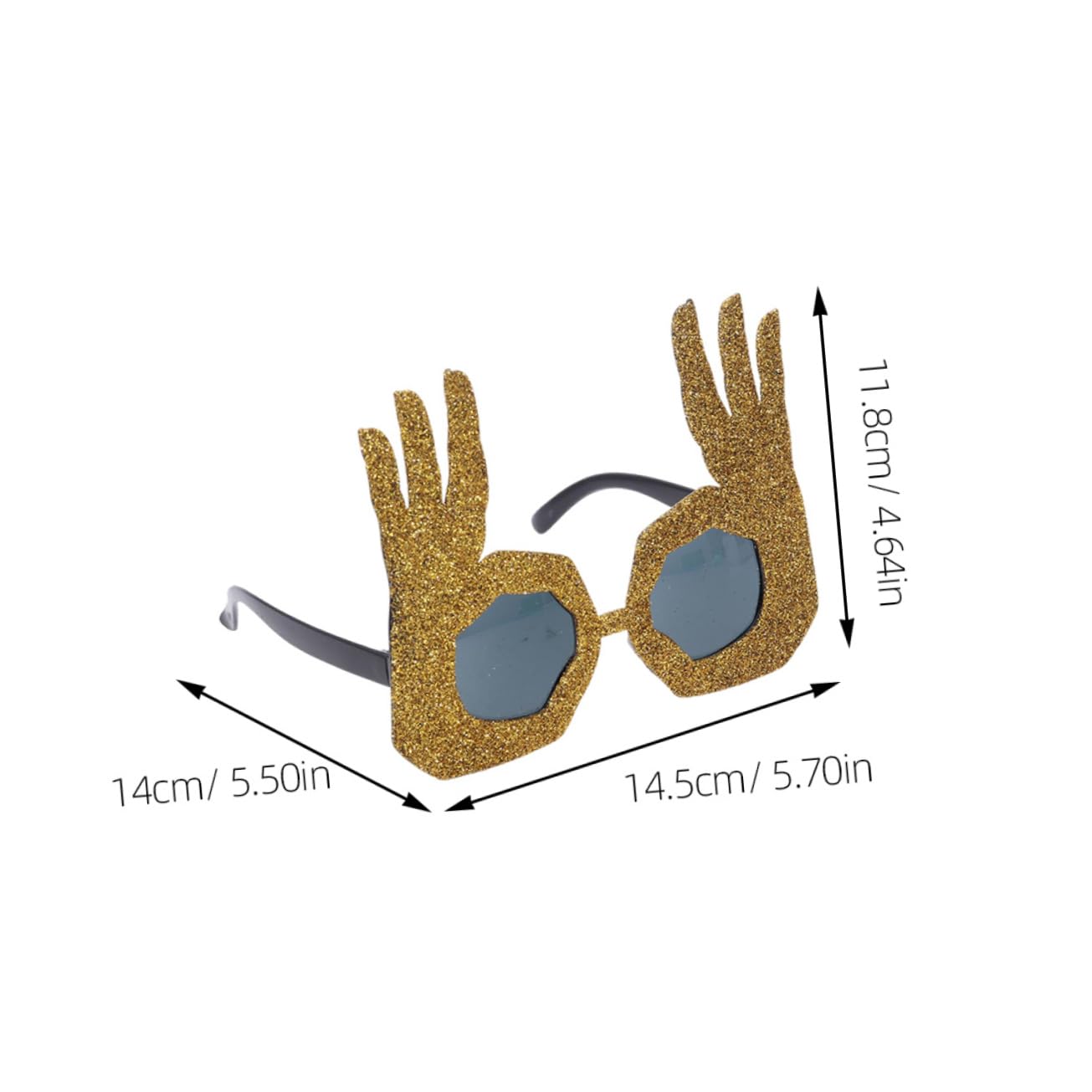 Didiseaon Funny Eyewear Gesture Halloween Glasses Cosplay Props Trendy Party Favors for Adults