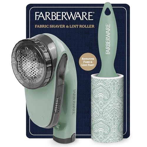 Image of Farberware Fabric Shaver & Lint Roller Set, Large, Portable