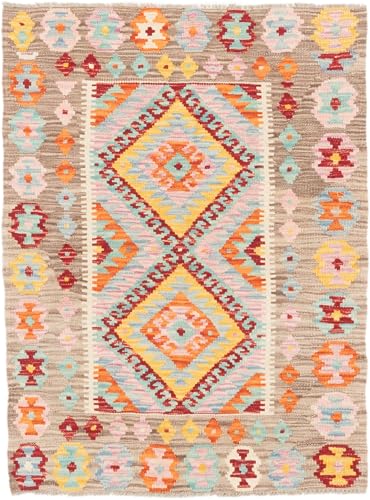 Nain Trading Kilim Afghan 86x113 Tissé à la Main Tapis d'Orient Tapis Laine