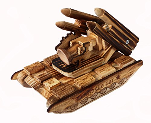 DAISYLIFE Wood Handcrafted Missile Showpiece (Natural Brown)