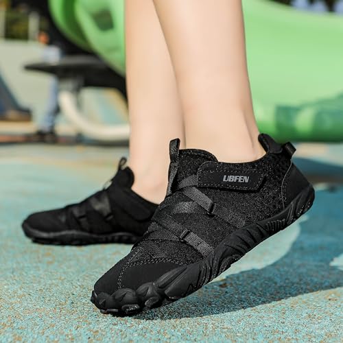 Image of UBFEN Kids Barefoot Shoes Zero Drop Wide Toe Box Sneakers for Boys Girls | Hook&Loop, Lightweight, Breathable, Suitable for Hiking, Walking, Tennis, Running, Daily Wear, Toddler, Little Kid, Big Kid