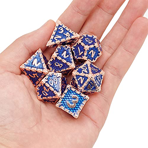 Metal Dice Set D&D, Polyhedron Dnd7 Dungeons And Dragons Metal Dnd Dice Set, Suitable For Pathfinder Rpg Shadow Run Savage World And Other Role-Playing Game Dice Sets #TOP3