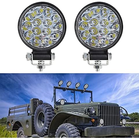 GreeSuit 2PCS Led Spotlight Bar 12V 24V Led Work Light 140W 14000lm Work Lights Off Road Driving Spot Light White Light for SUV Truck, Trailer, Van, Caravan Cover