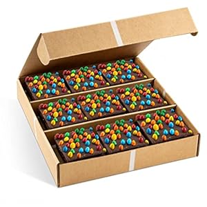 Brownies Gift Basket | Chocolate Brownies Individually Wrapped [9 Count] Topped with Rainbow Candy Chips | Birthday Snacks | Food Gifts for Men, Women | Kosher, Dairy & Nut Free | Stern’s Bakery