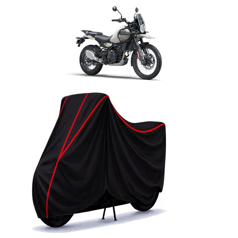 Image of Himalayan 450 Water Resistant Bike Cover for All Motorcycles & Rain | Heavy Duty Taffeta Fabric | UV Protection, Dustproof, Scratchproof | All Weather Two Wheeler Body Cover with Elastic Bottom