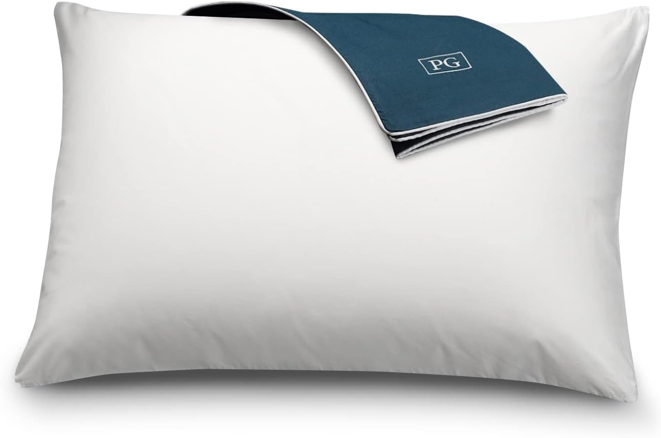 Pillow Guy Firm Density Side/Back Sleeper, Down Alternative Pillow with MicronOne Technology, and Removable Pillow Protector - Standard/Queen