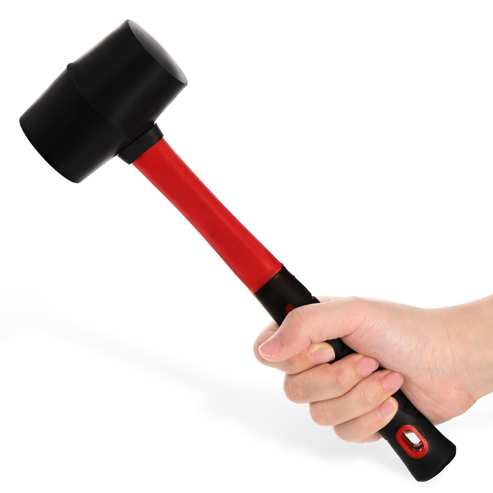 Leriton 12 Pieces 7 Oz Rubber Mallet Hammer With Wood Handle