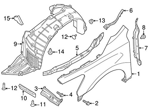 Genuine Nissan Parts - Protector-Front Fender,Rh (63840-9HS0A)