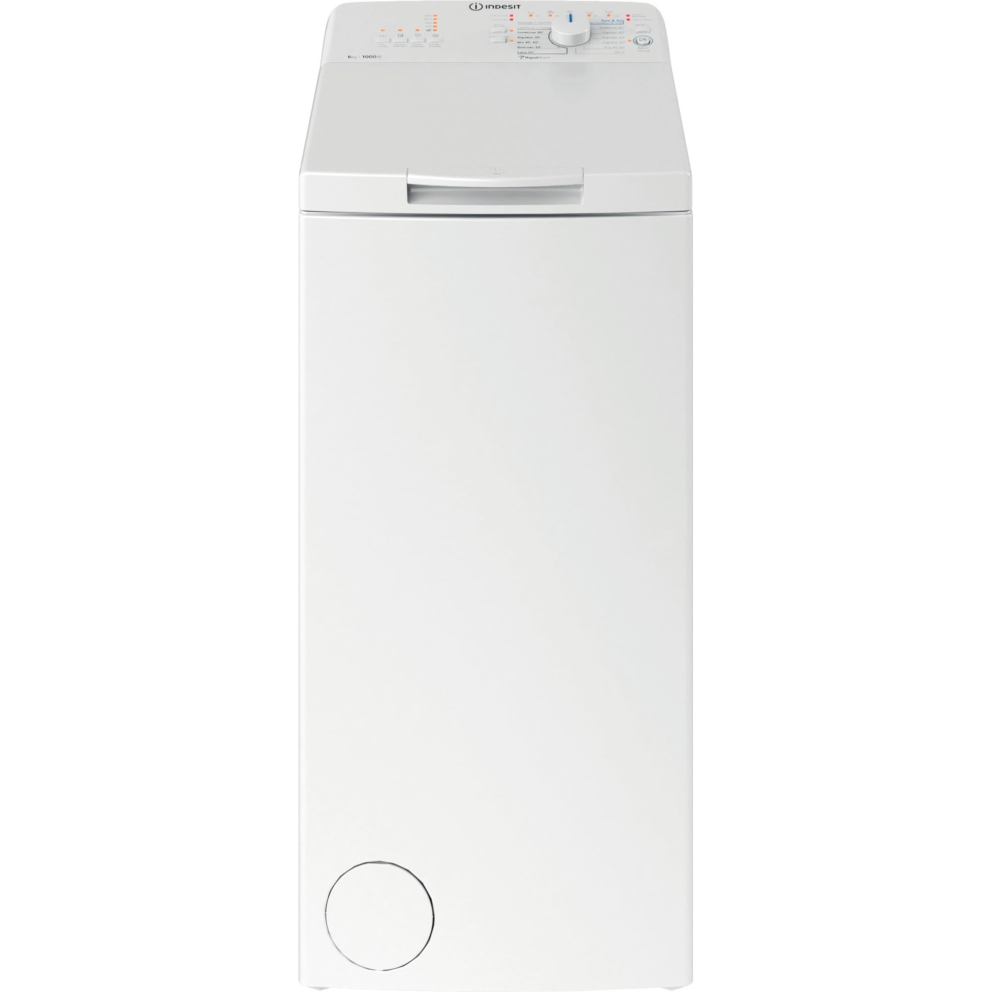 INDESIT - Lavadora de libre instalación de Carga superior, BTW L60400 SP/N, 6 Kg, 1000 rpm Etiqueta Energética