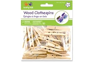 Multicraft Imports Craftwood Clothespins: Round Wooden Pin Wonder