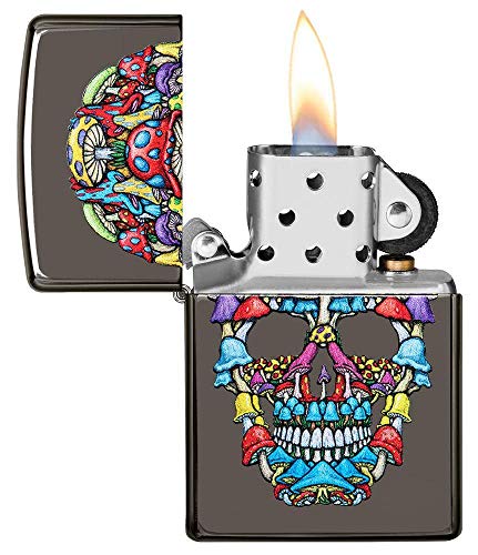 Encendedor Zippo diseño Skull Black Ice miniatura 2