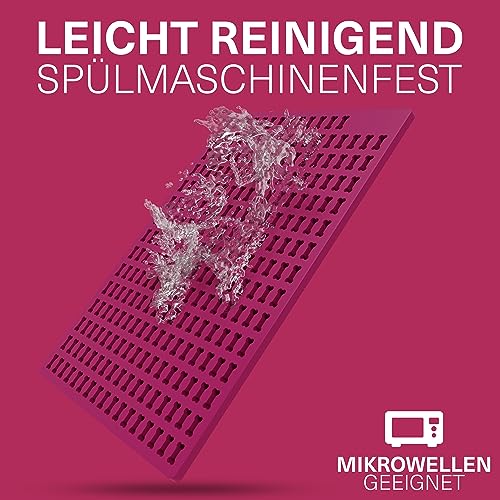 YAVA® Mini Knochen (2cm) Backmatte Hundekekse, Premium Silikon Backmatte für Hundeleckerli, Leckerli Backmatte für Hunde, Backmatten für Hundeleckerlies, Backform, Pralinenform, BPA-frei (Bordeauxrot)