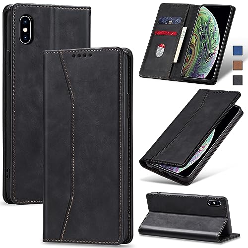 Image of Jasonyu Flip Wallet Case for iPhone X /XS,Black