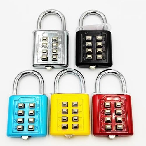 Image of QUIRA 8 Digit Push-Button Combination Number Code Luggage Lock Padlock Lock for Door,Bag,Locker