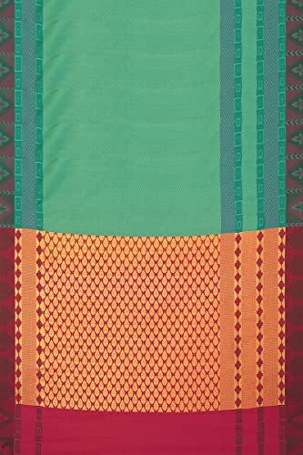 Image of Pothys Women's Green Art Soft Silk Saree With Blouse Piece (A3230 Green)