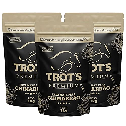 Kit 3x Erva Mate Chimarrão Trot's Premium 100% Natural 1kg