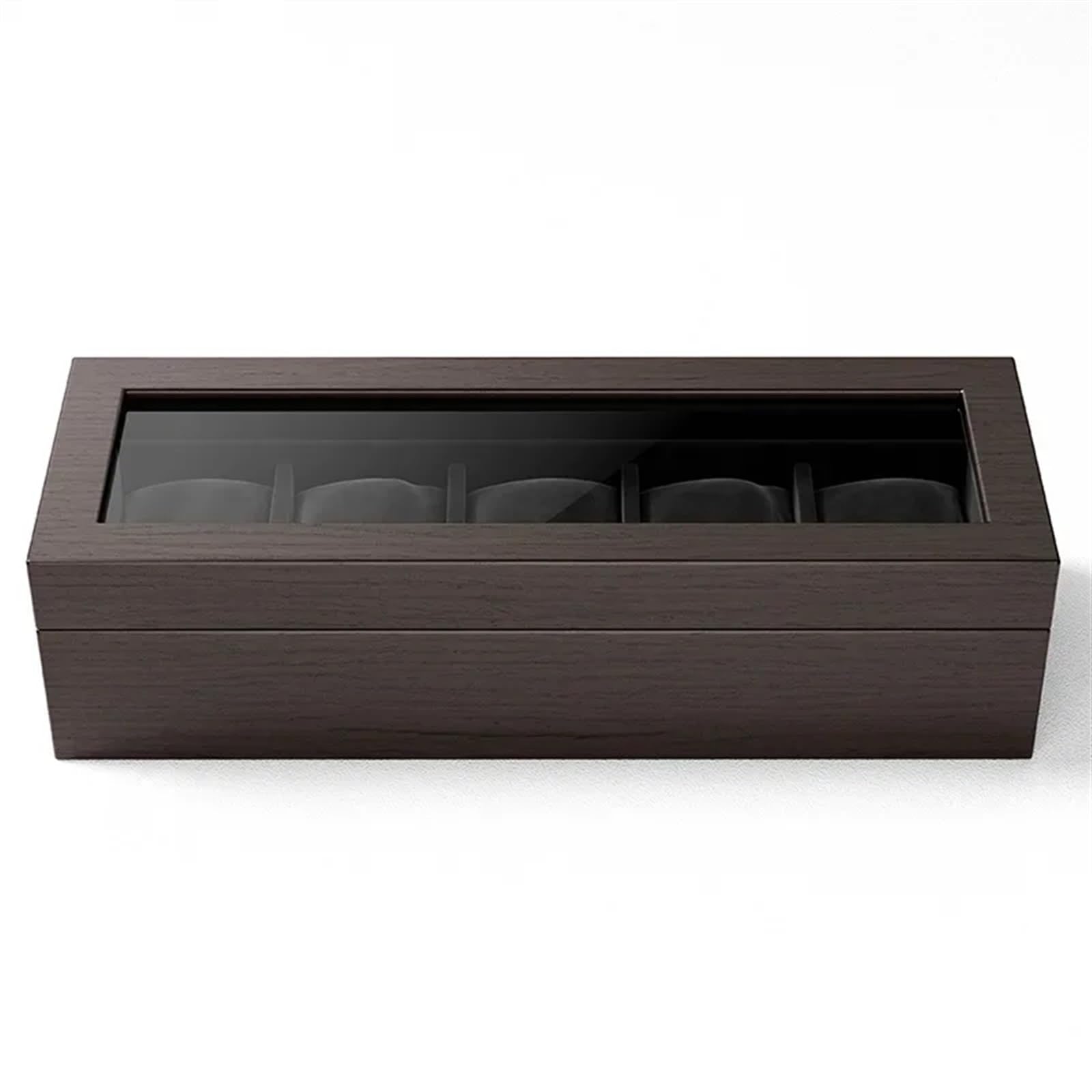 Scatola Porta Orologi Custodia for orologi in legno for nera Scatole for trasparenti Lucernario trasparente Collezione di da polso meccanici for uomo Per Orologi(15-bit)