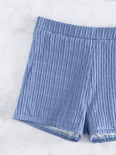 COZYEASE Women's 2 Piece Swimsuits Halter Triangle Top with High Waisted Shorts Bathing Suits Bikini Sets - Image 7