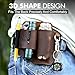 FLYHOMES Genuine Leather Multitool Sheath | Handmade Stitched EDC Belt Organizer for Leatherman Surge | Flashlight, Knife Holster, Pen & Tools Pouch | Dark Brown (Large)